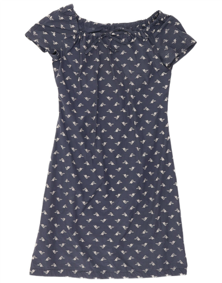 Vestido feminino Superga com ombro de fora UK 8 pequeno azul marinho