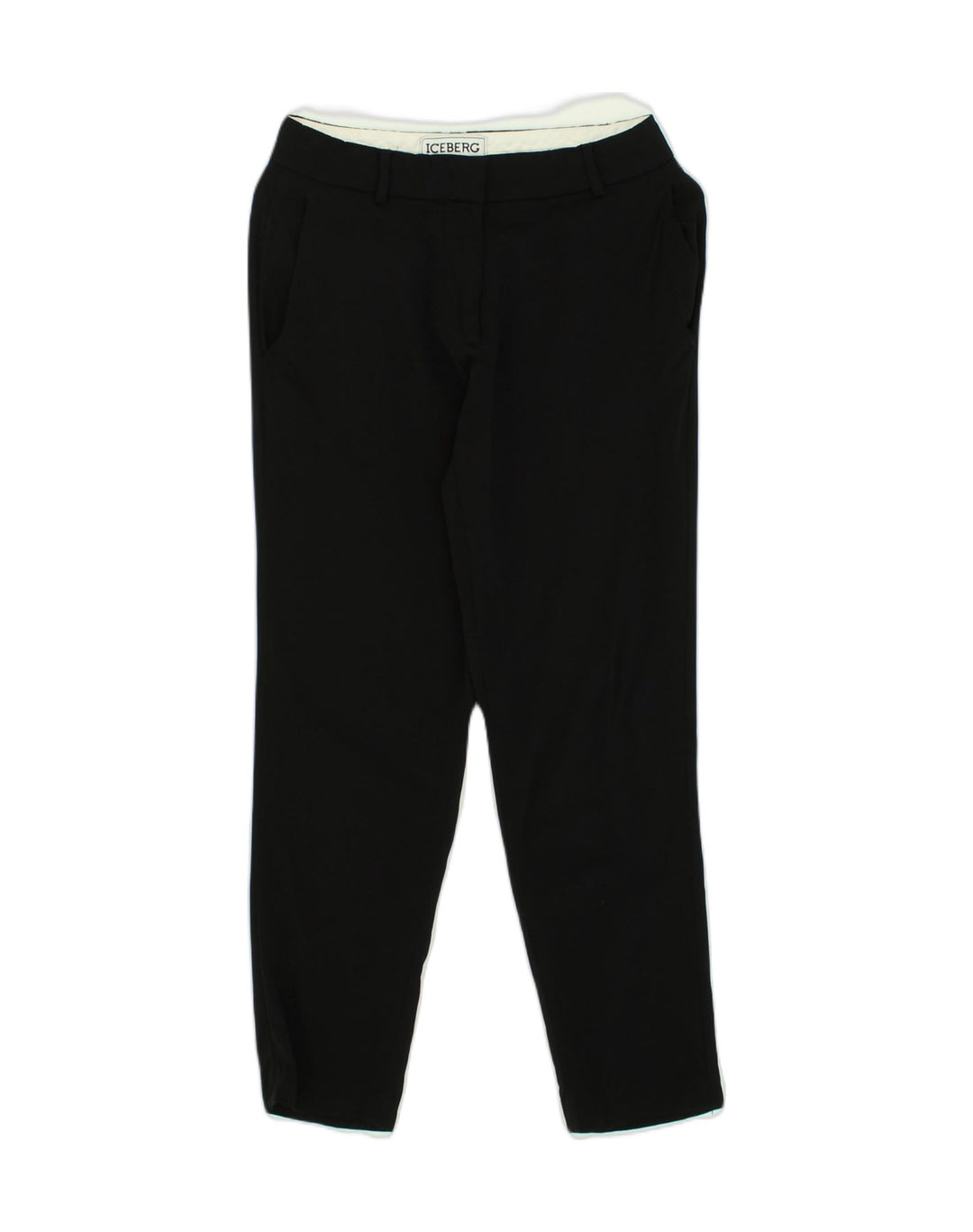 ICEBERG Womens Tapered Suit Trousers EU 40 Medium W28 Black Viscose | Vintage Iceberg | Thrift | Second-Hand Iceberg | Used Clothing | Messina Hembry 
