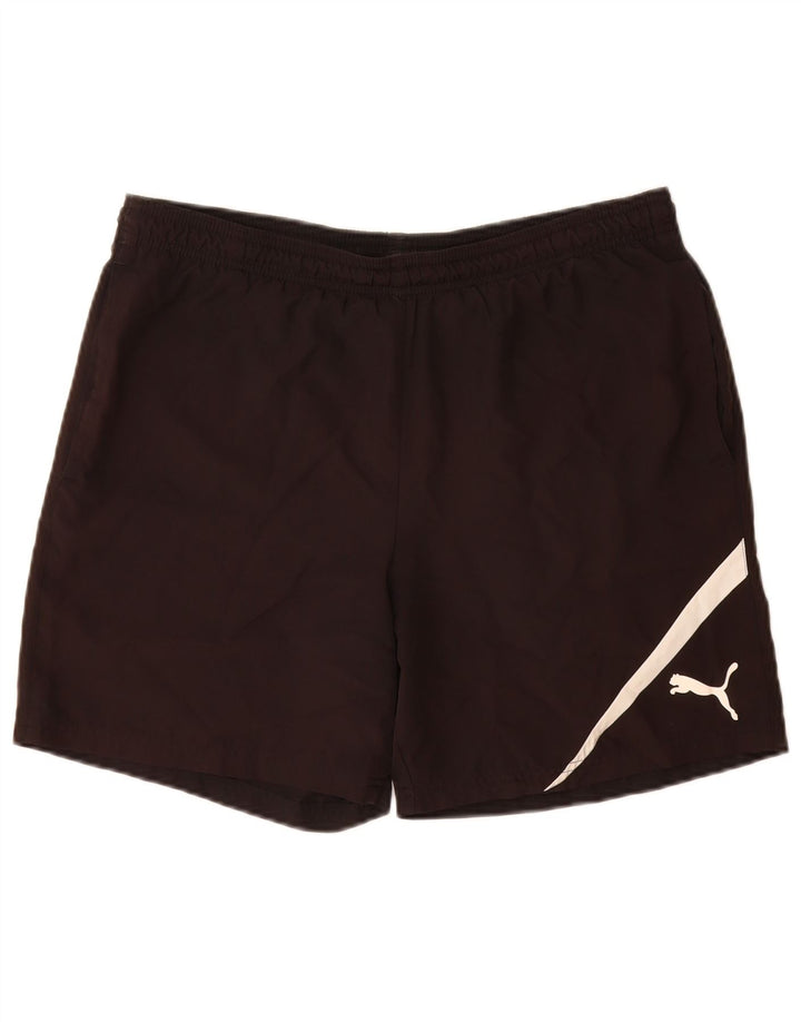 Shorts de natação masculino Puma médio preto poliéster