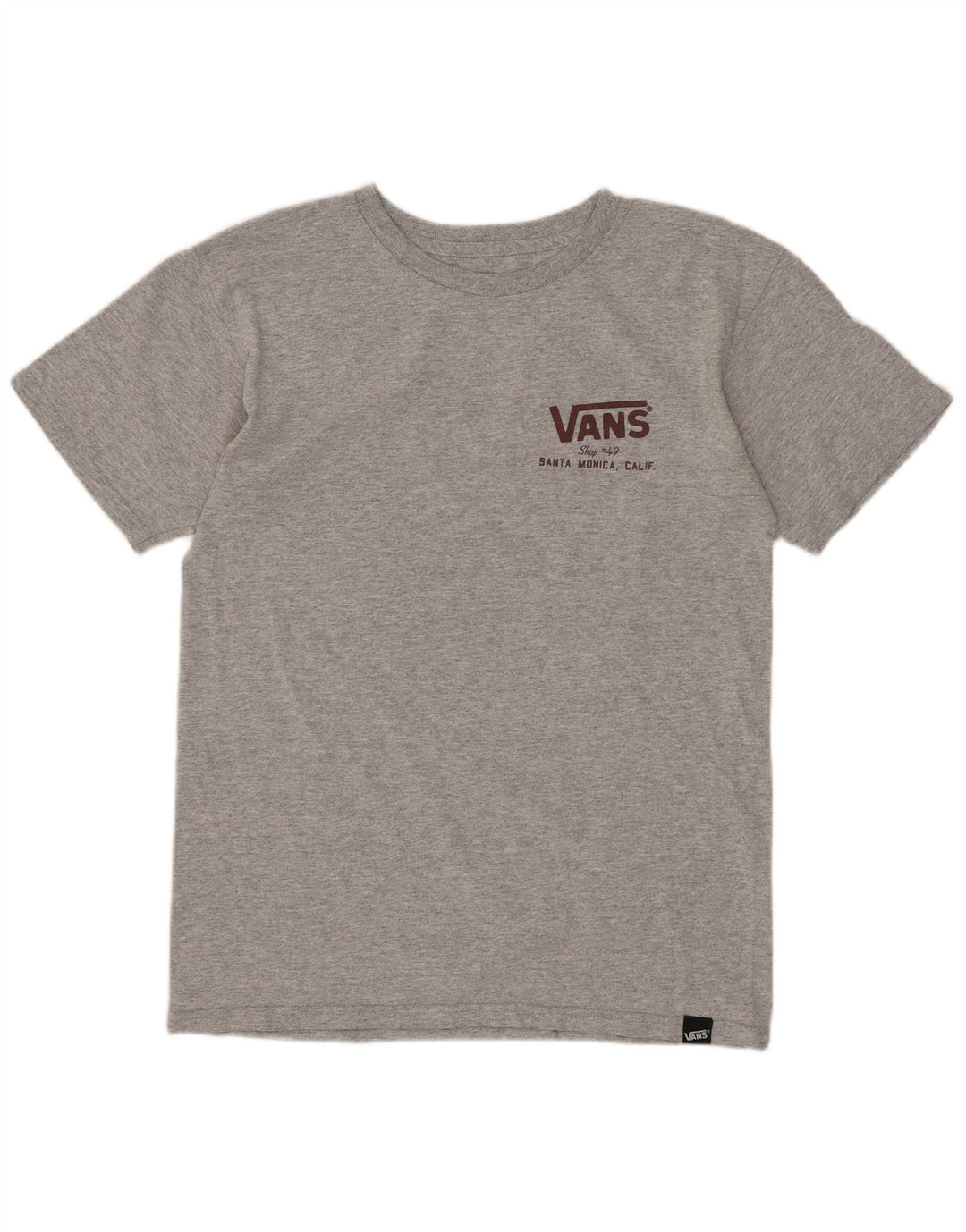 Camiseta feminina VANS com estampa gráfica UK 10 pequeno algodão cinza