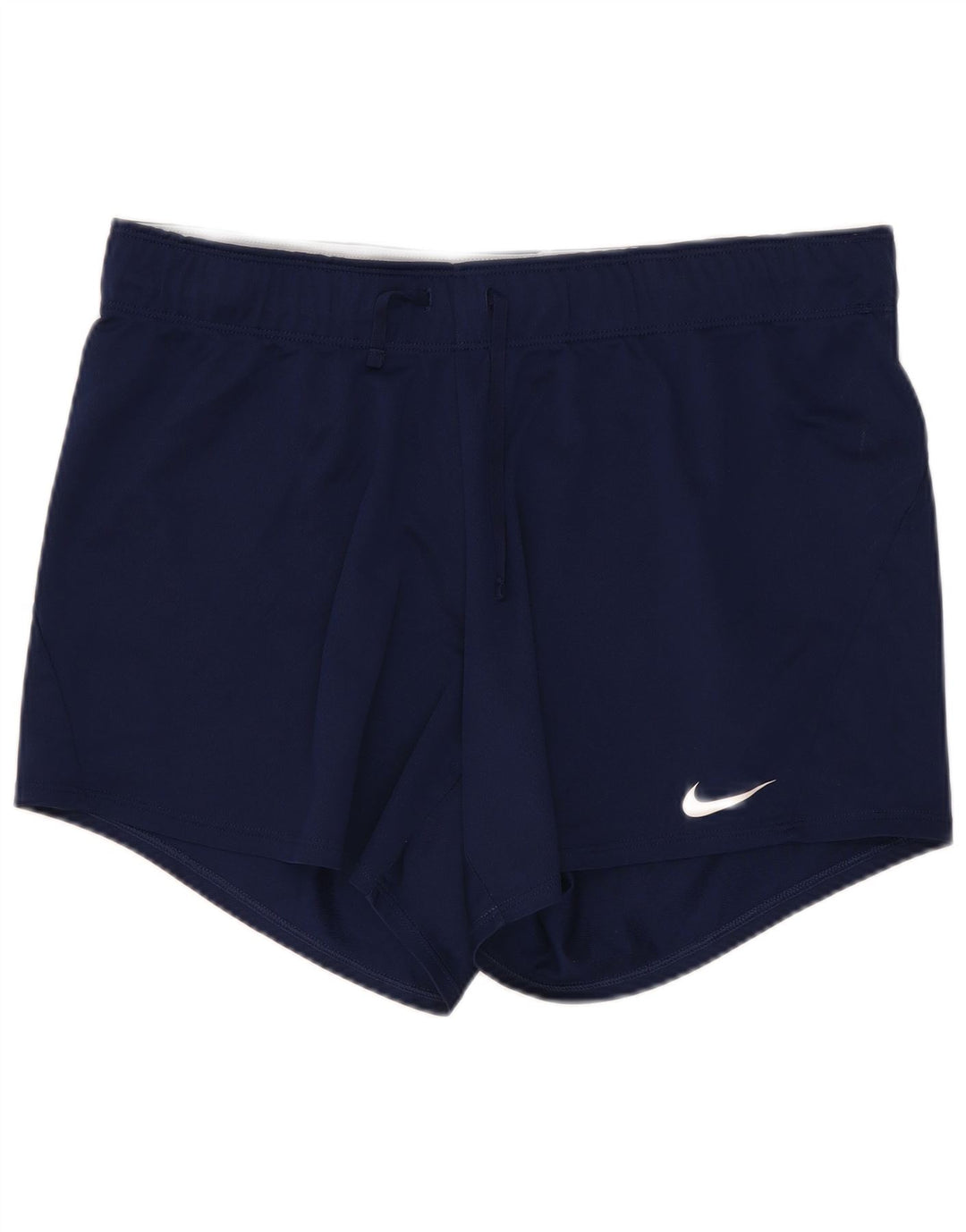 Shorts esportivos femininos Nike Dri Fit UK 12 poliéster azul marinho médio