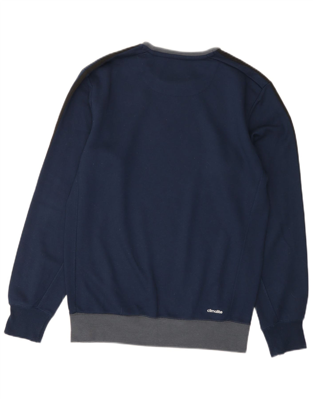 Adidas Mens Climalite Moletom Jumper Pequeno Azul Colorblock Poliéster