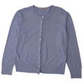 Suéter cardigã feminino Marks & Spencer UK 16 grande acrílico azul