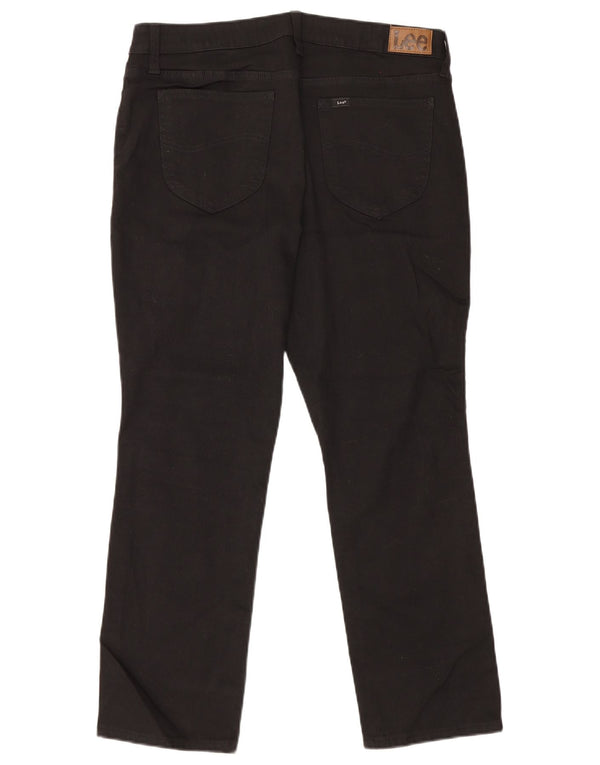 Calça jeans feminina Lee de cintura média com ajuste regular US 14 XL W35 L28 preta
