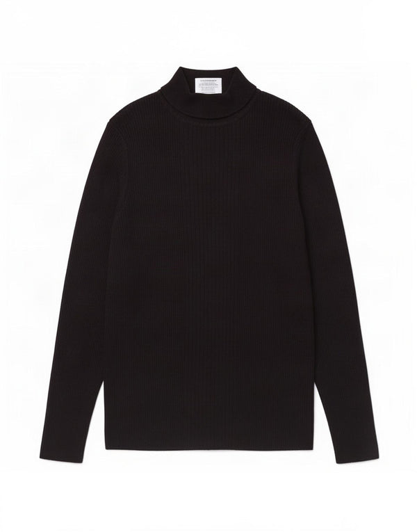 Top feminino Marks & Spencer de manga comprida UK 12 viscose preta média