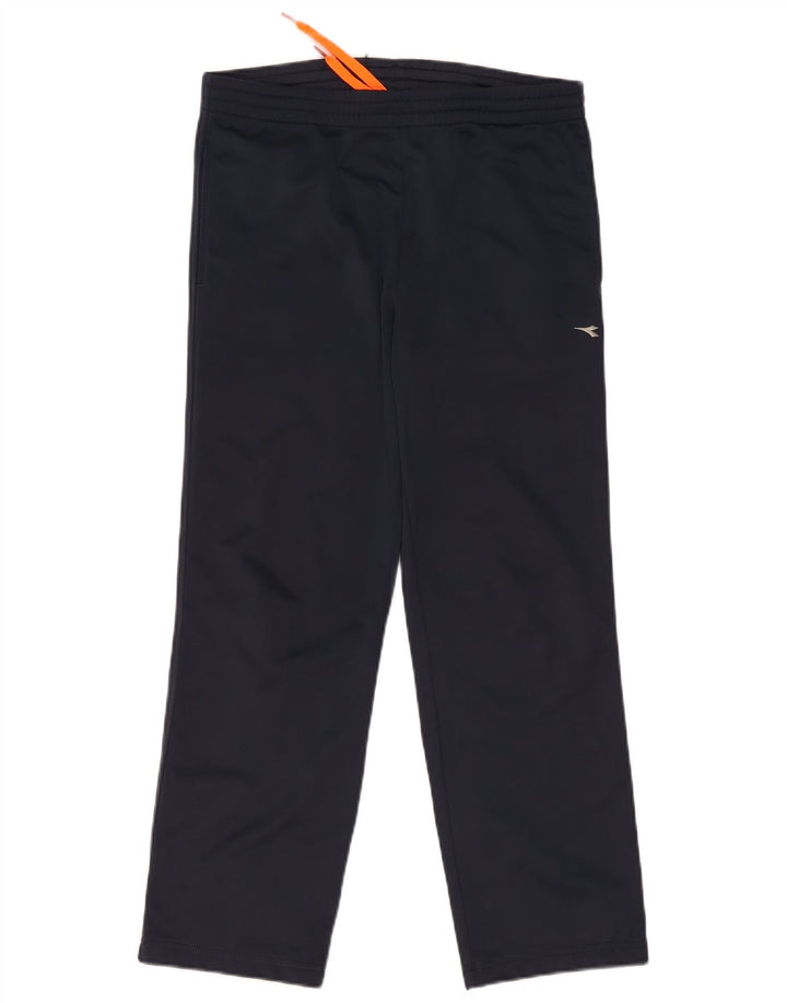 Calça de treino masculina Diadora pequena azul marinho poliéster