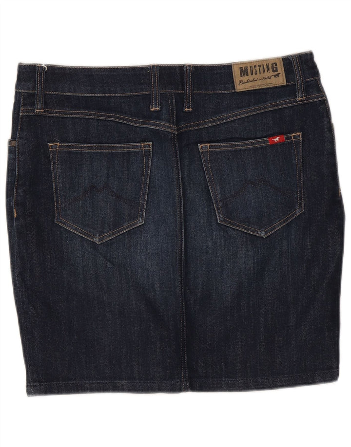 Saia jeans feminina Mustang W32 grande azul