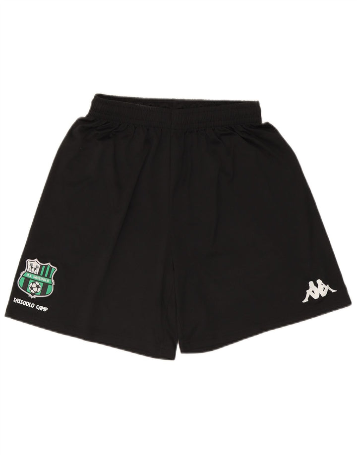 Shorts esportivos Kappa Boys Gara Graphic 11-12 anos grande poliéster preto