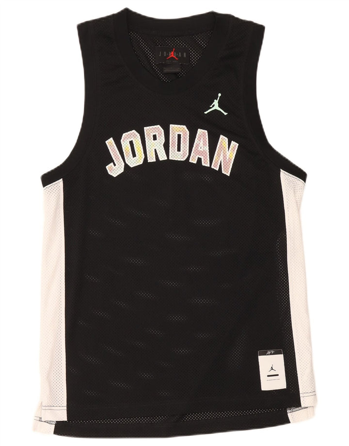 Jordan Mens Graphic Vest Top Pequeno Poliéster Colorblock Preto