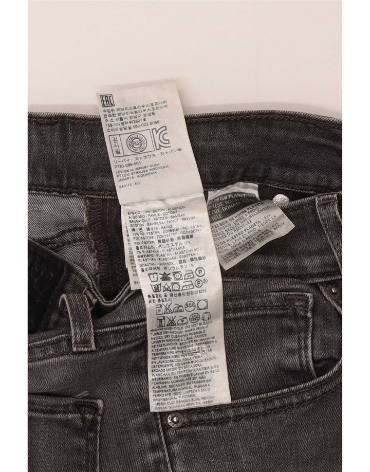 Jeans skinny feminino Levi's W26 L34 algodão cinza