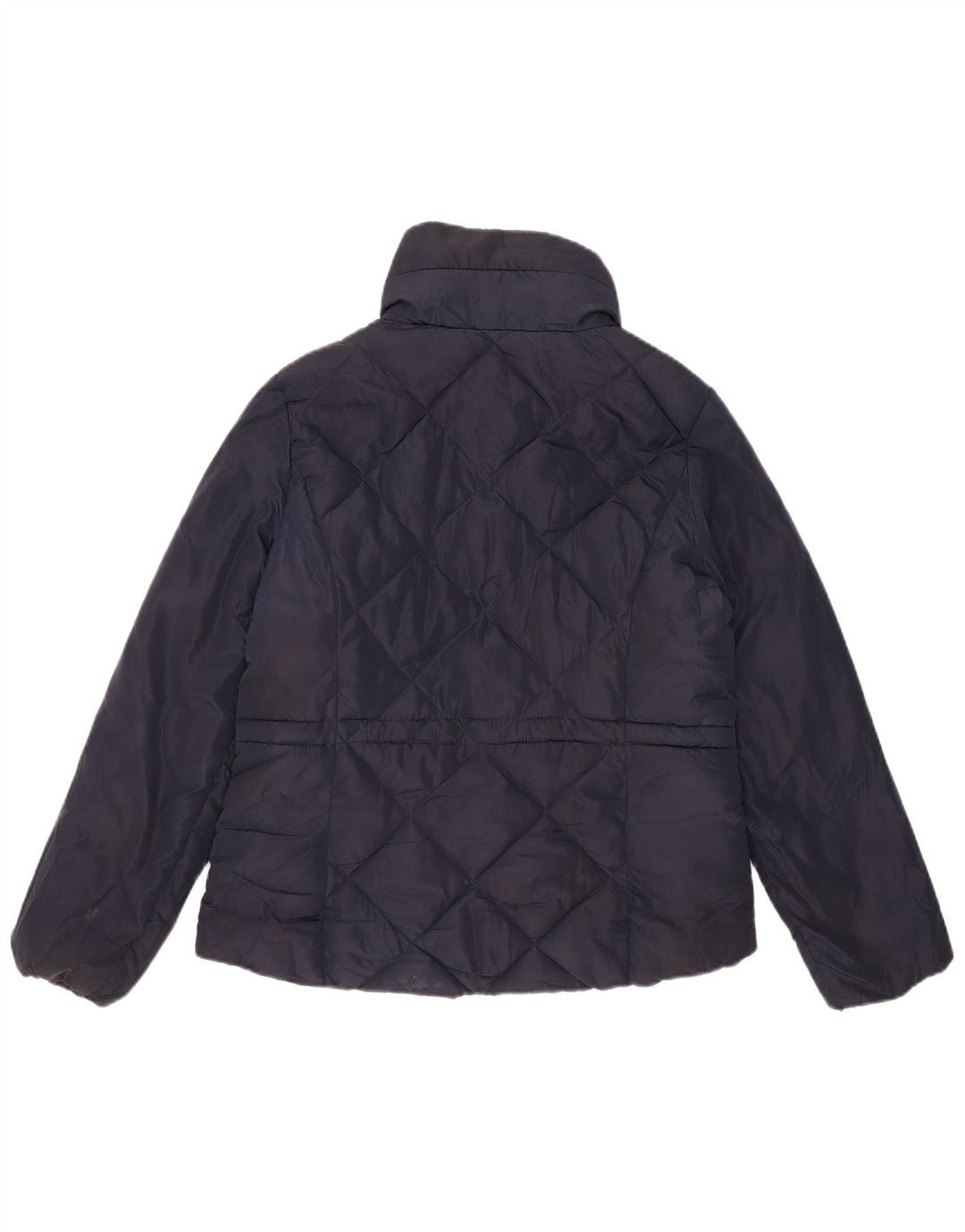 Jaqueta acolchoada feminina Marks & Spencer UK 12 poliéster azul marinho médio