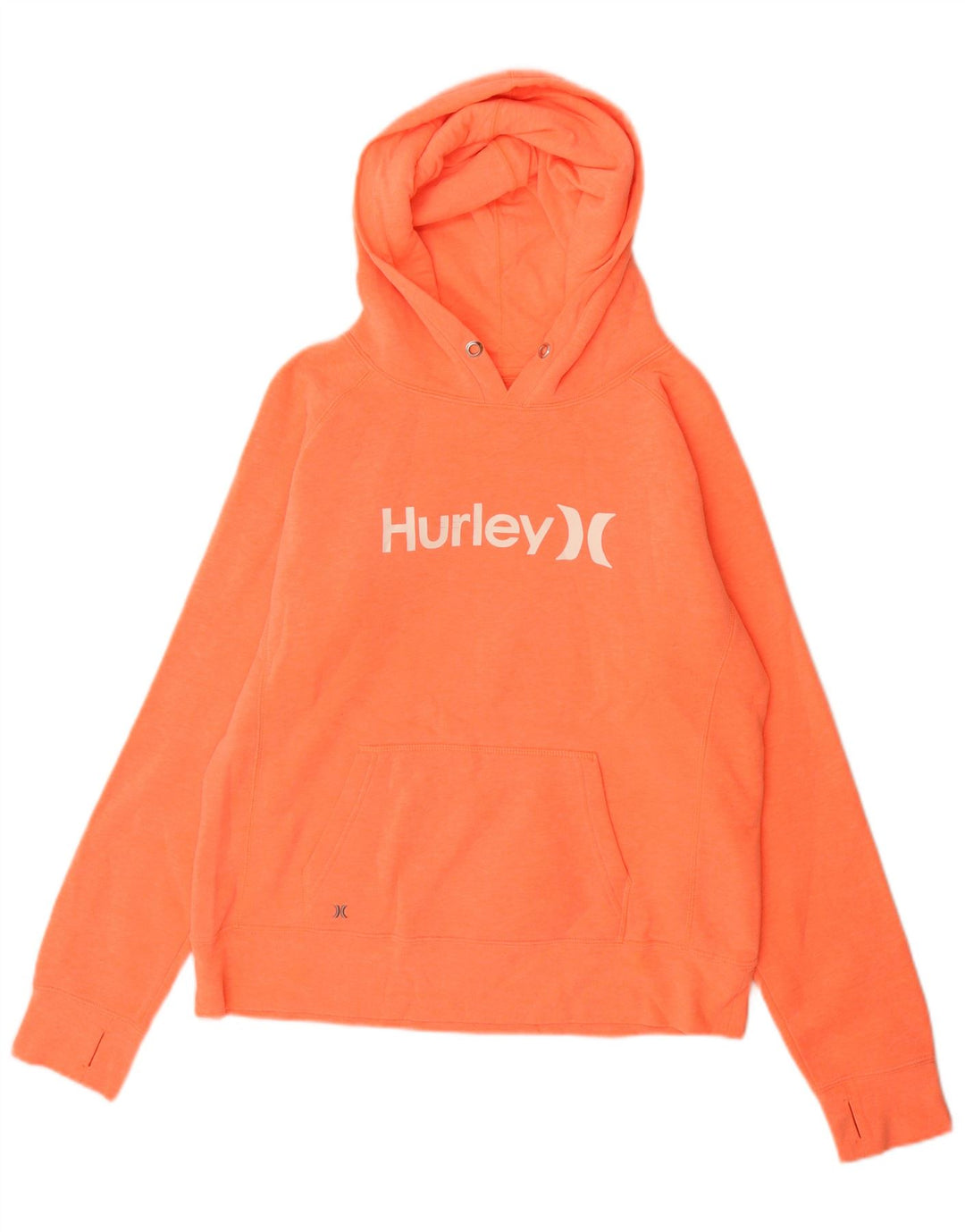 Suéter Hurley masculino com capuz gráfico médio laranja algodão