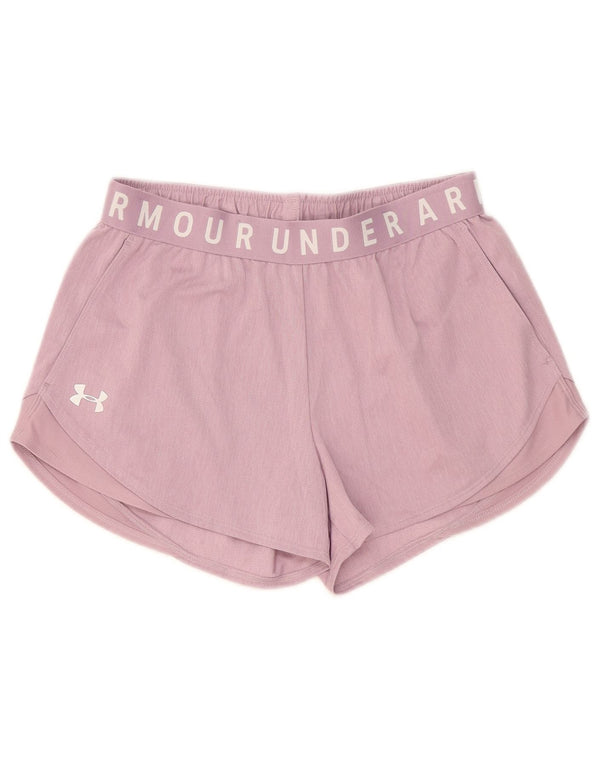 Under Armour Womens Graphic Sport Shorts UK 10 Pequeno Poliéster Rosa