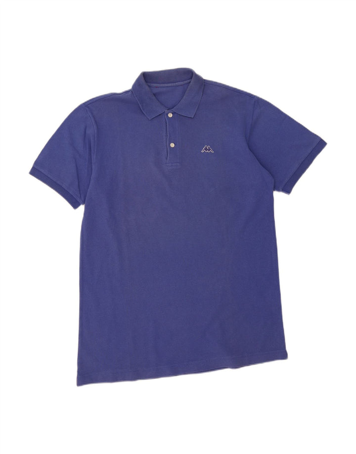 Camisa polo masculina KAPPA algodão azul médio