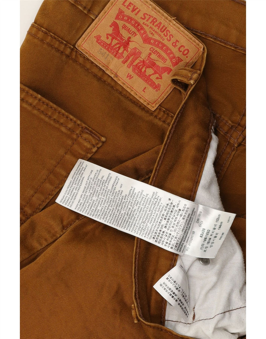 Calça Levi's Masculina 541 Reta Casual W52 L30 Algodão Marrom