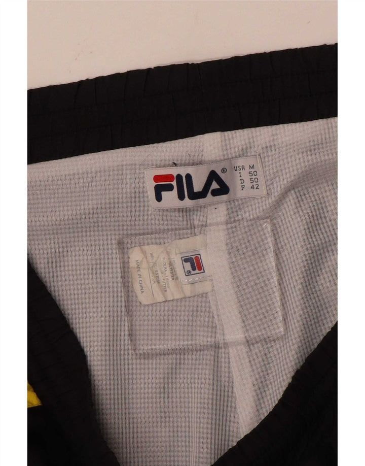 Calça de treino masculina Fila Graphic Joggers médio preto colorblock