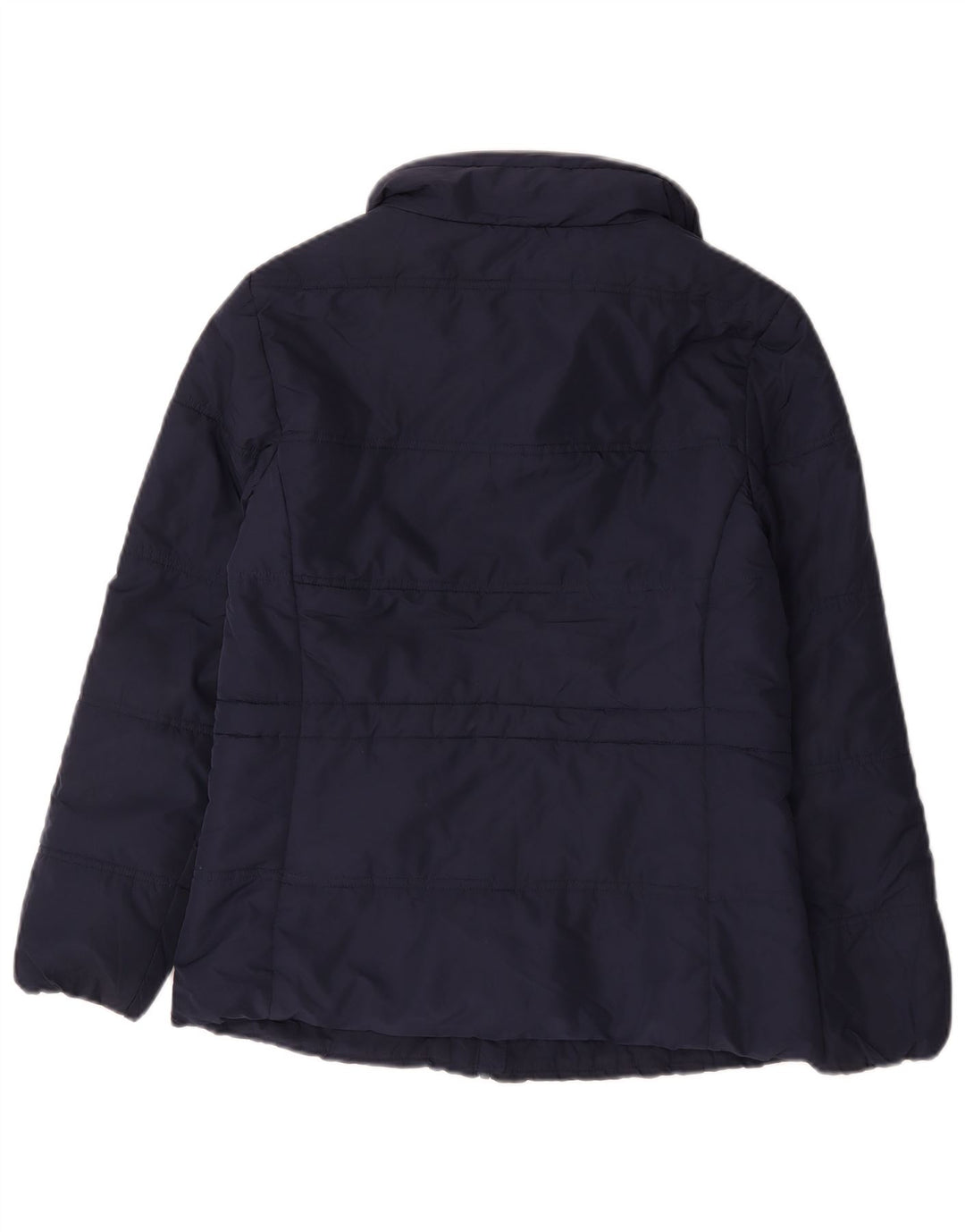 Jaqueta acolchoada feminina Marks & Spencer UK 10 poliéster azul marinho pequeno