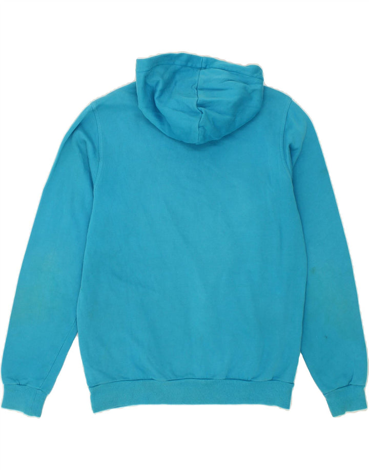 PUMA Mens Graphic Hoodie Jumper Medium Blue Cotton Vintage Puma and Second-Hand Puma from Messina Hembry 