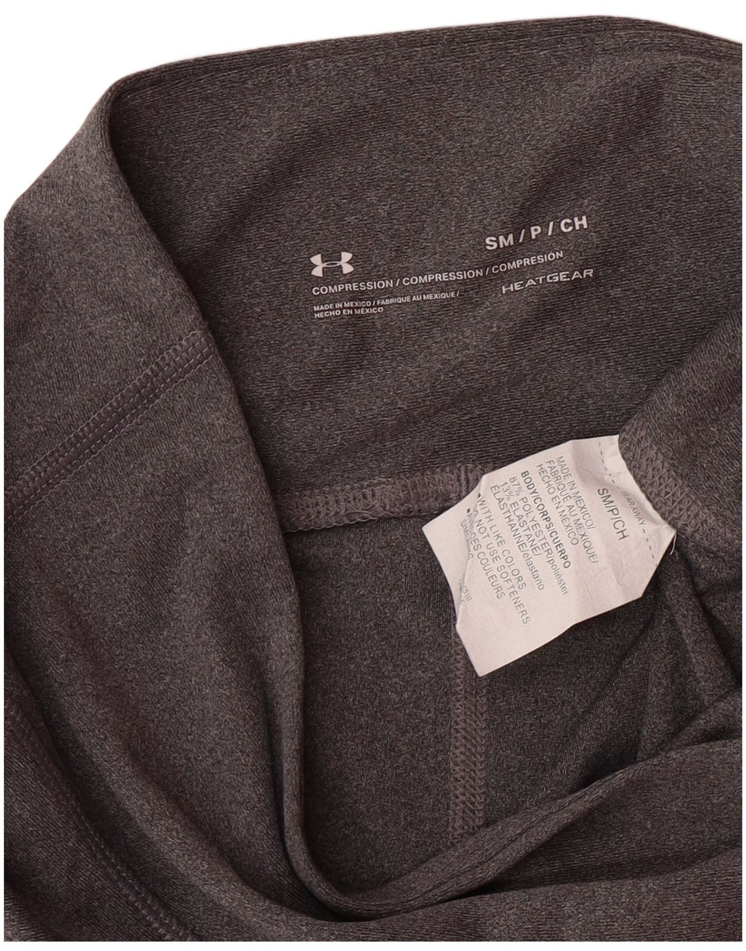 Leggings femininas Under ARMOUR Heat Gear UK 10 poliéster cinza pequeno