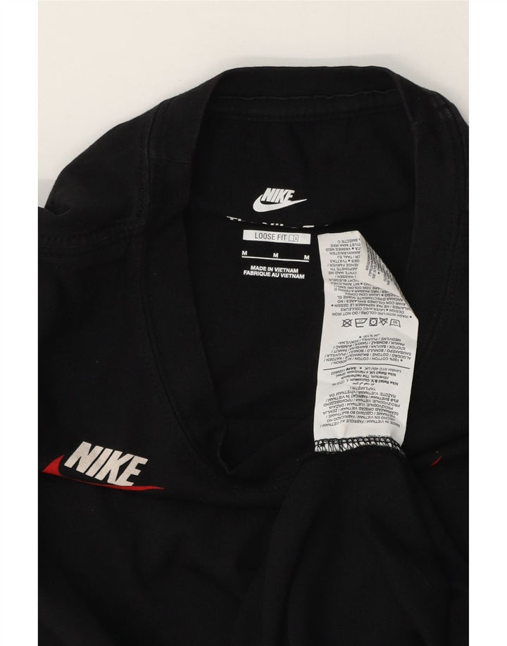 Camiseta masculina Nike Loose Fit Graphic Top Médio Algodão Preto