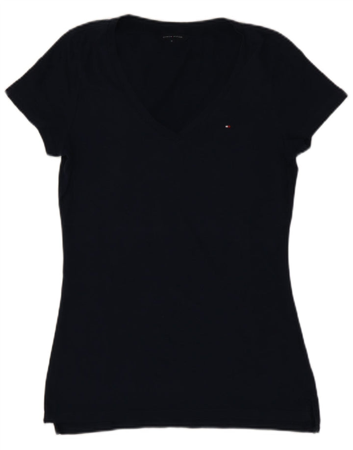 Camiseta feminina TOMMY HILFIGER UK 12 algodão azul marinho médio
