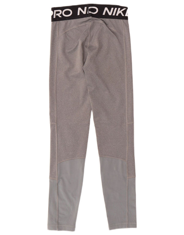 Leggings NIKE para meninas Dri Fit Graphic 12-13 anos grande cinza colorblock