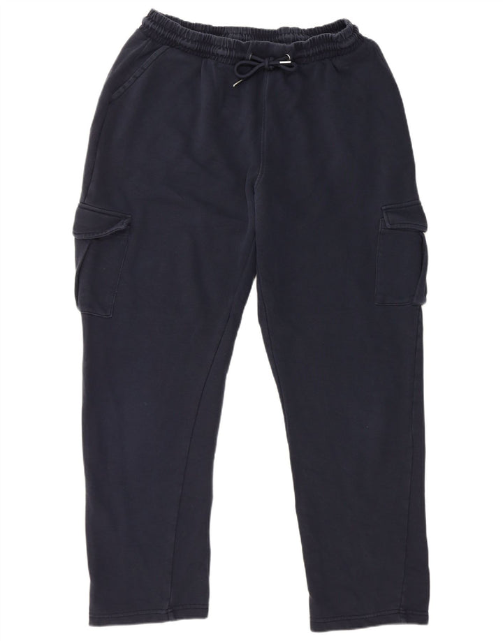 Calça de treino masculina Cotton Traders Cargo XL azul marinho