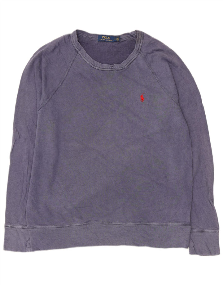 Polo Ralph Lauren moletom masculino jumper médio azul
