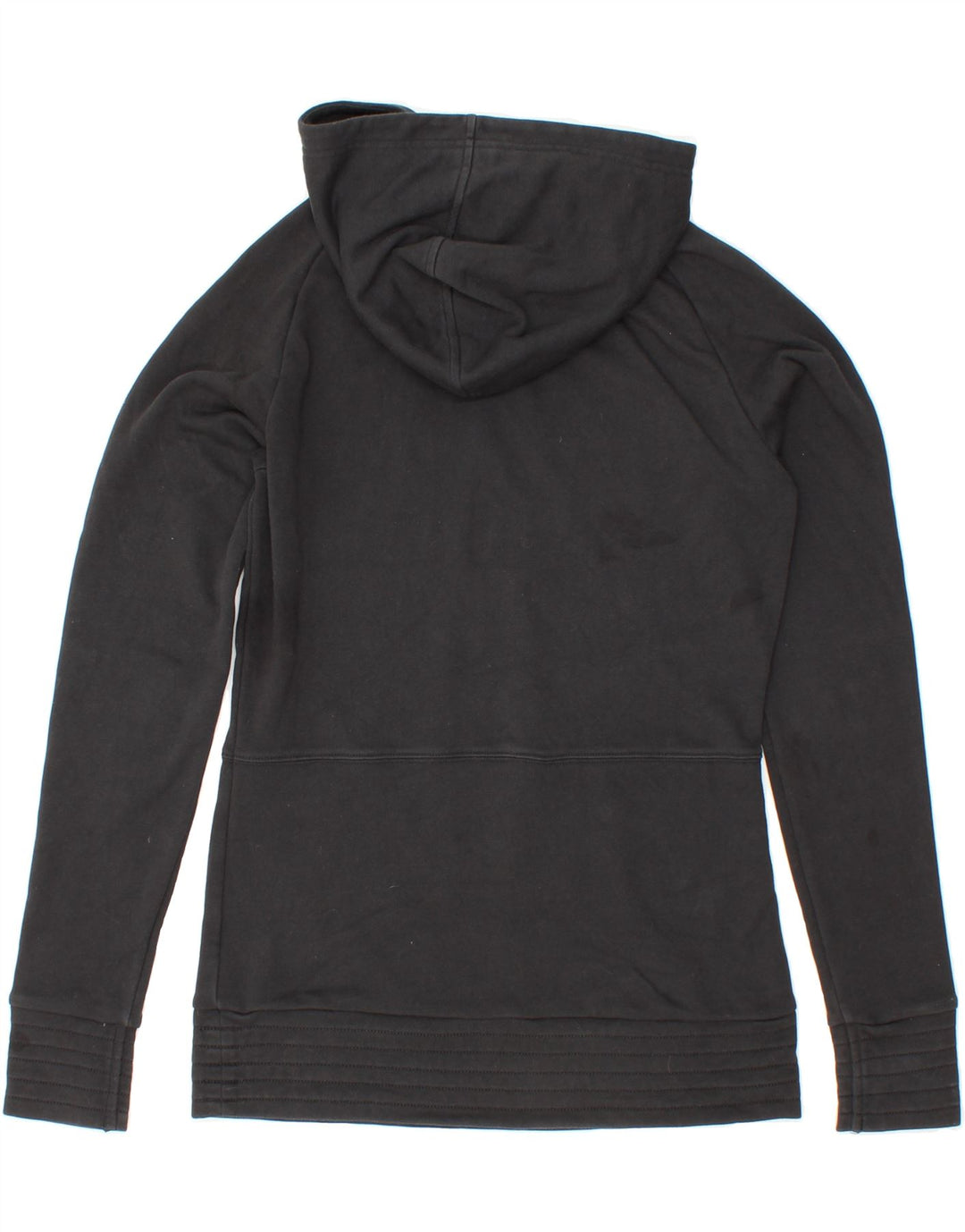 REEBOK Womens Graphic Hoodie Jumper UK 12 Medium Black Cotton Vintage Reebok and Second-Hand Reebok from Messina Hembry 