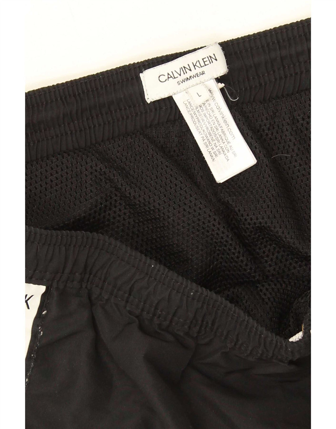 Calvin Klein Shorts de natação masculino gráfico grande poliéster colorido preto