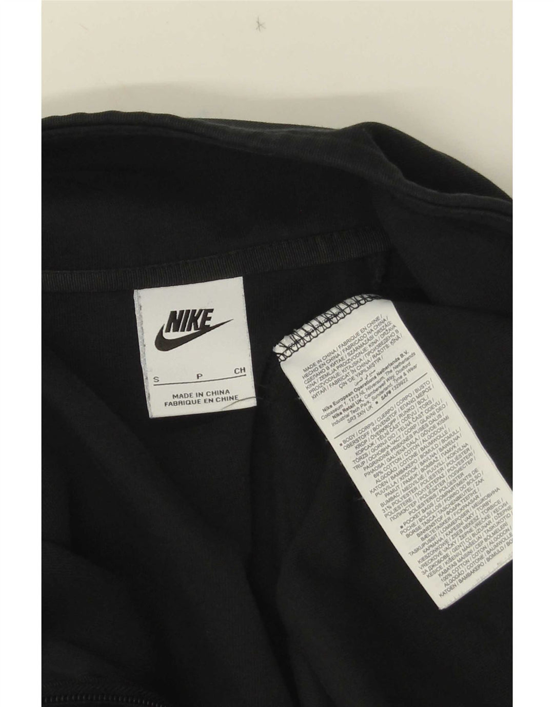 Moletom Nike feminino oversized com zíper e gola alta UK 10 pequeno preto