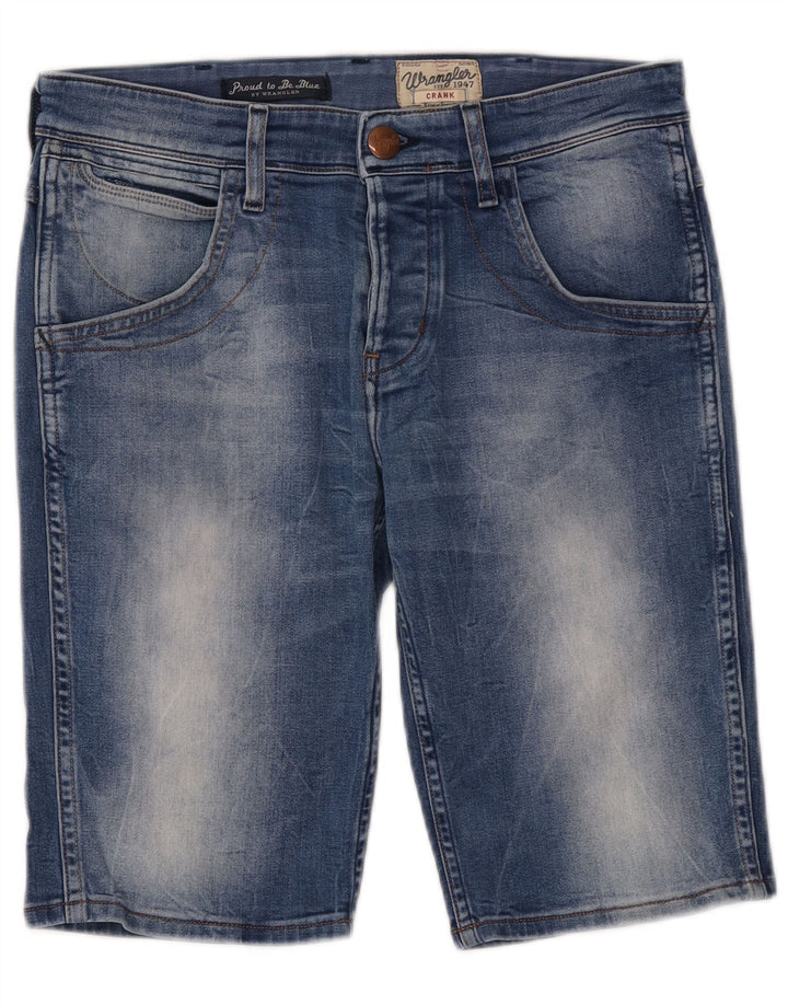 Shorts jeans Wrangler masculino Crank W30 algodão azul médio