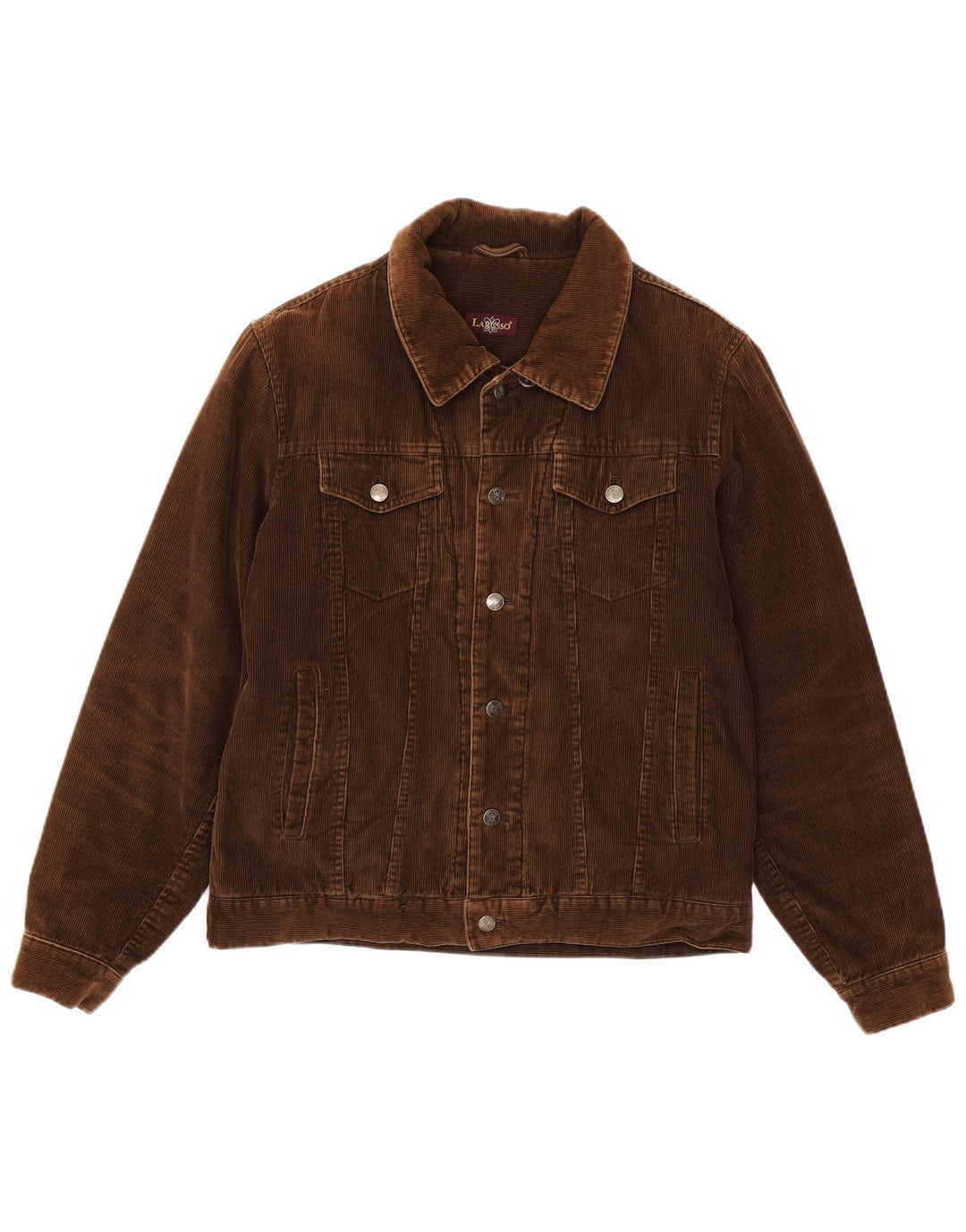 Jaqueta masculina de veludo Larusso UK 38 algodão marrom médio