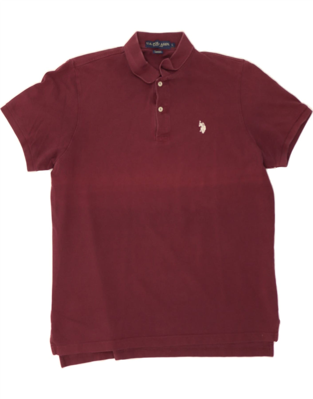 U.S. POLO ASSN. Mens Polo Shirt Large Burgundy Cotton Vintage U.S. Polo Assn. and Second-Hand U.S. Polo Assn. from Messina Hembry 