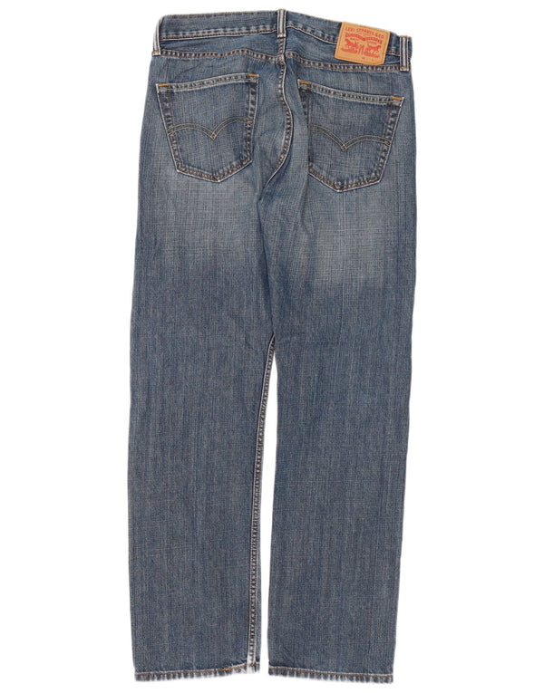 Calça jeans reta masculina Levi's W33 L32 azul algodão