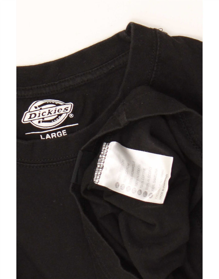 Camiseta masculina Dickies top grande de algodão preto
