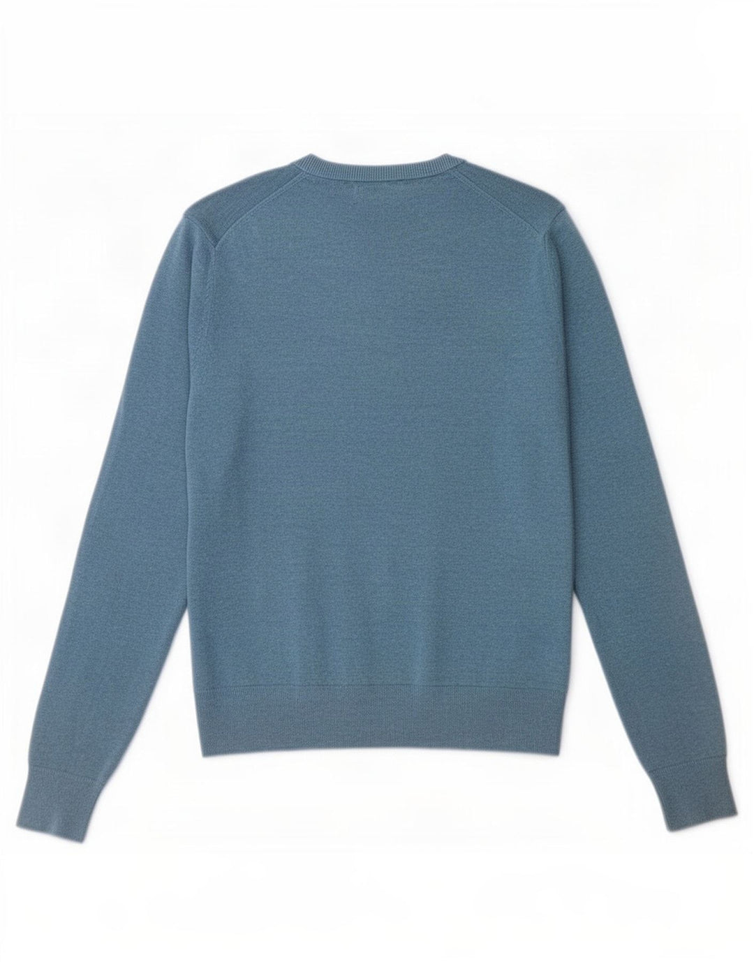 Suéter masculino Marks & Spencer com gola redonda, algodão azul médio