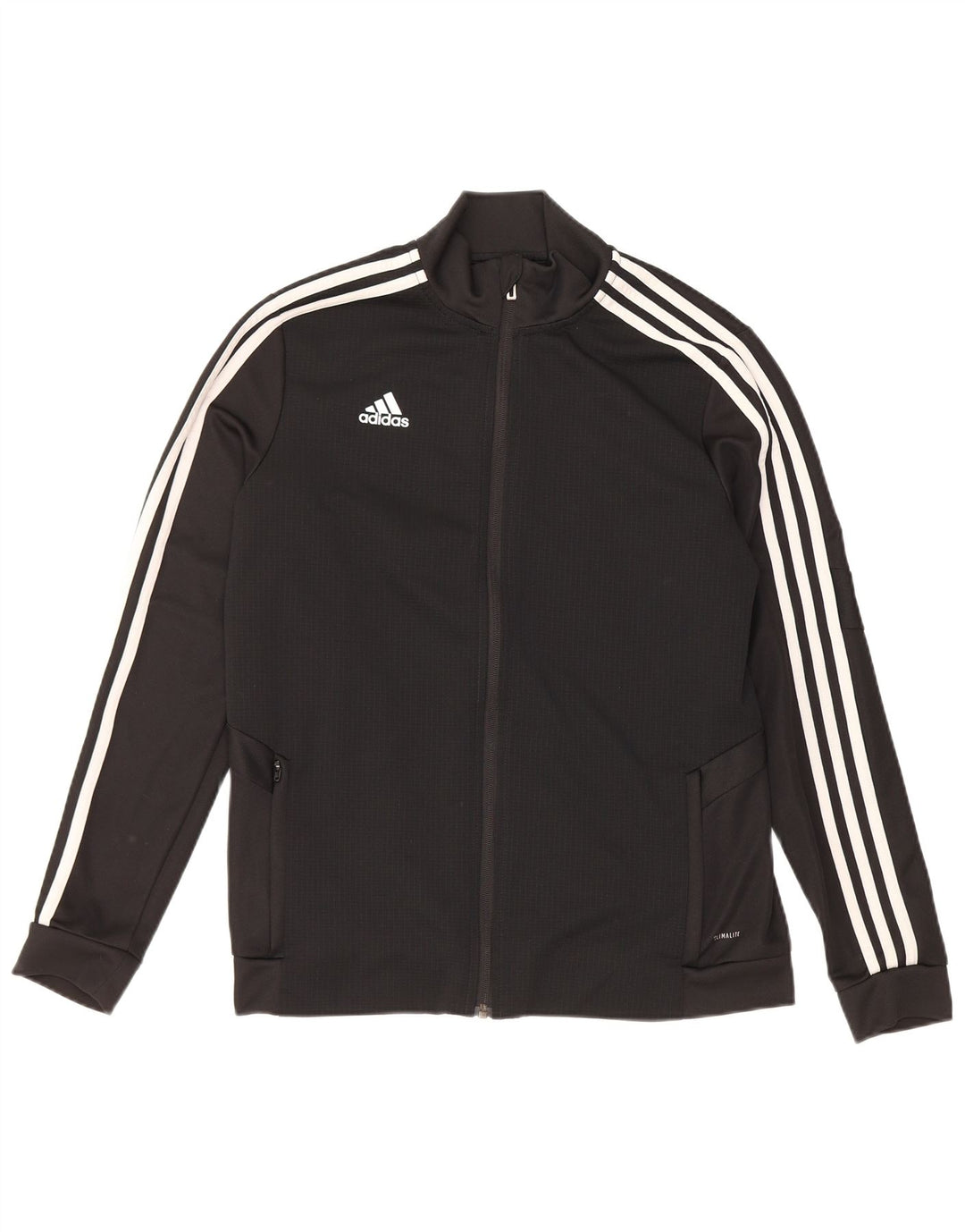 ADIDAS Womens Climalite Tracksuit Top Jacket UK 16/18 Grande Preto