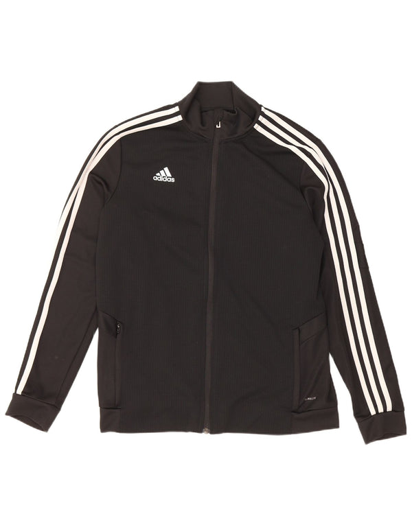 ADIDAS Womens Climalite Tracksuit Top Jacket UK 16/18 Grande Preto