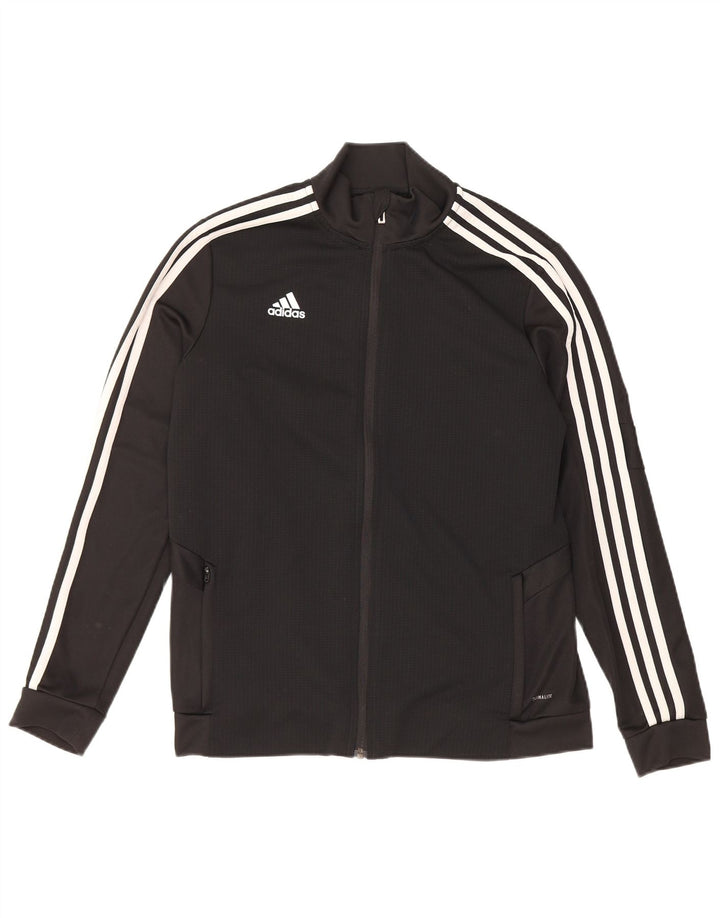 ADIDAS Womens Climalite Tracksuit Top Jacket UK 16/18 Grande Preto