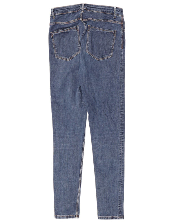 Zara Jeans Skinny Feminino EU 38 Pequeno W28 L27 Azul Algodão