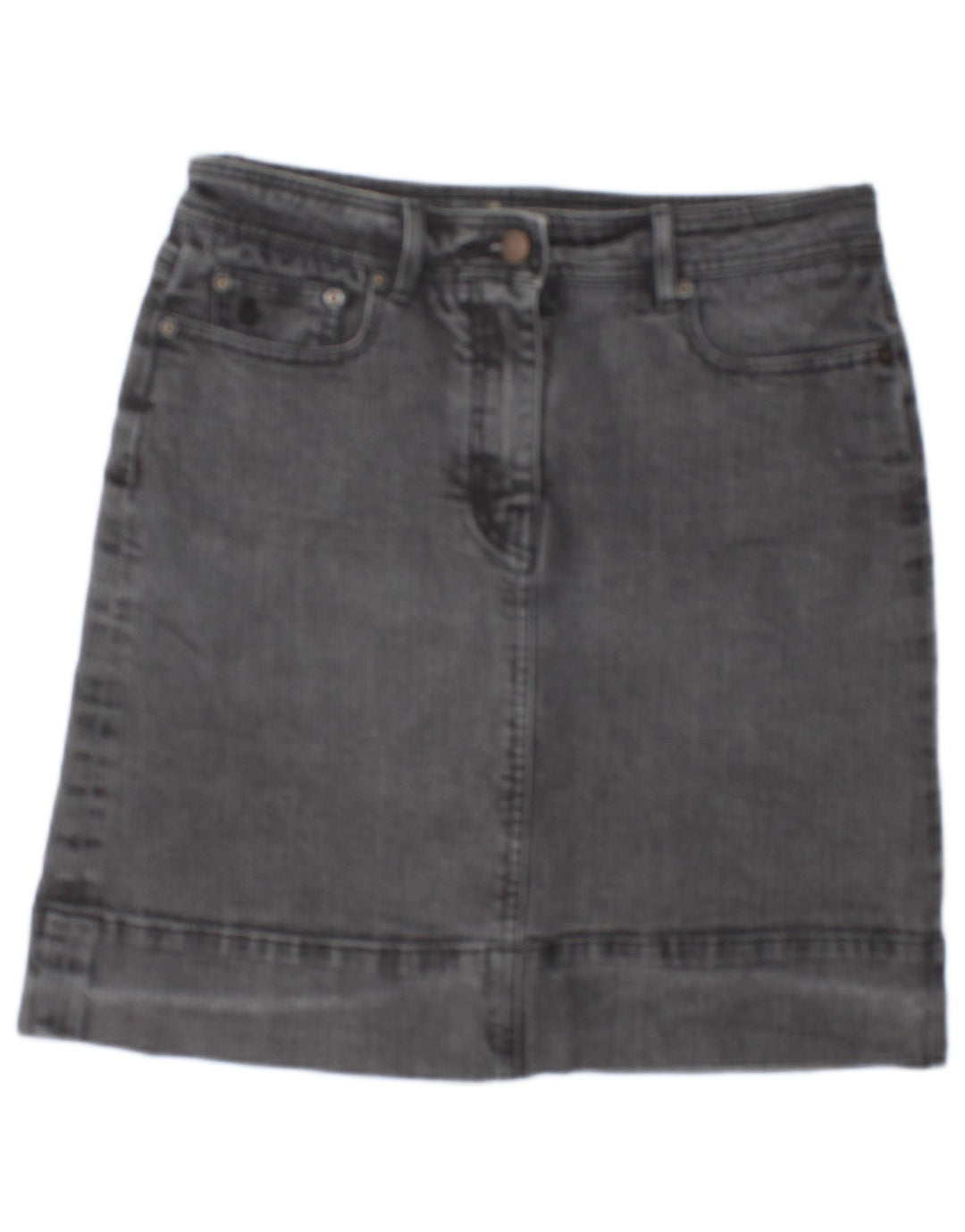 Saia jeans feminina BODEN Reino Unido 12 médio W30 cinza