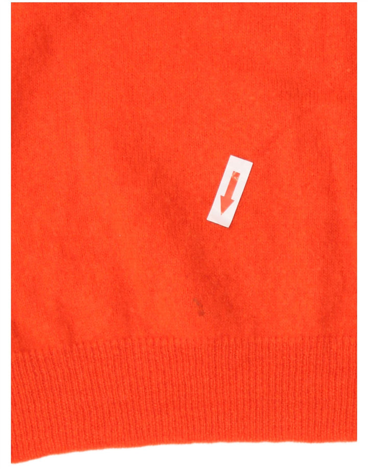 Suéter masculino Zara com gola redonda e lã laranja pequena