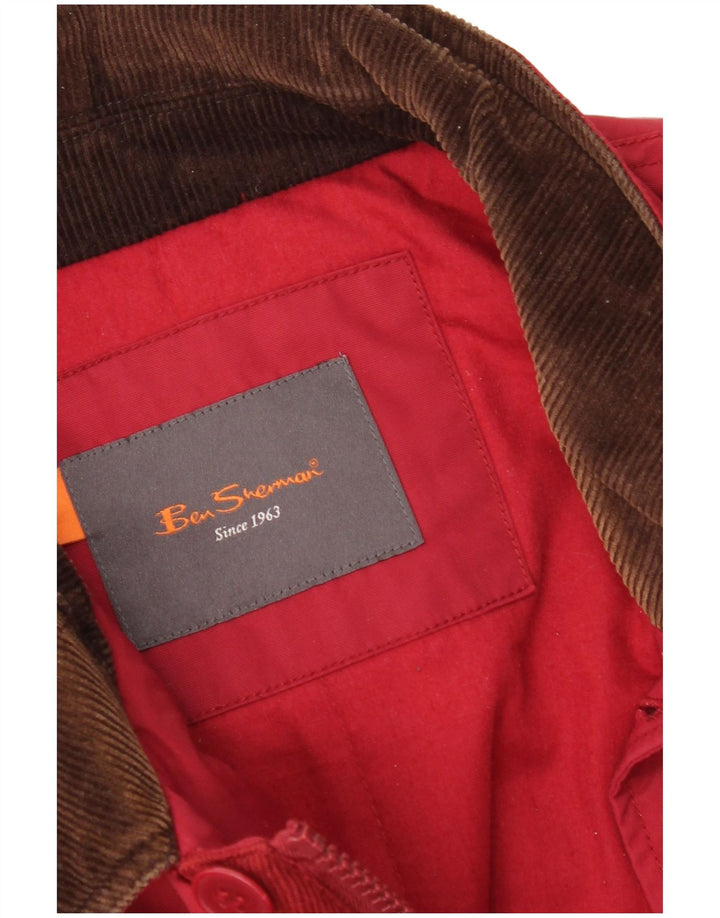 Jaqueta utilitária masculina Ben Sherman UK 40 grande vermelha