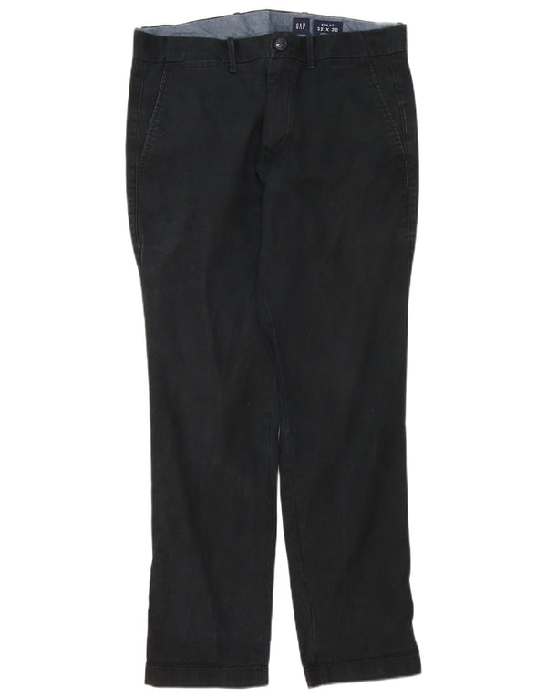 Calça Chino Masculina Slim Fit Gap W32 L30 Algodão Preto