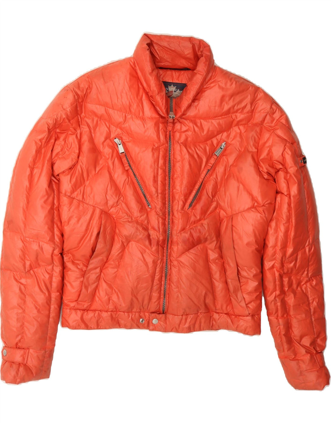 CANADIENS Womens Padded Jacket IT 50 XL Orange Polyester Vintage Canadiens and Second-Hand Canadiens from Messina Hembry 