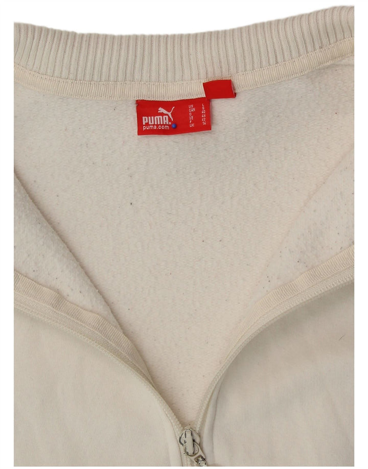 PUMA Womens Tracksuit Top Jacket UK 14 Grande Off White
