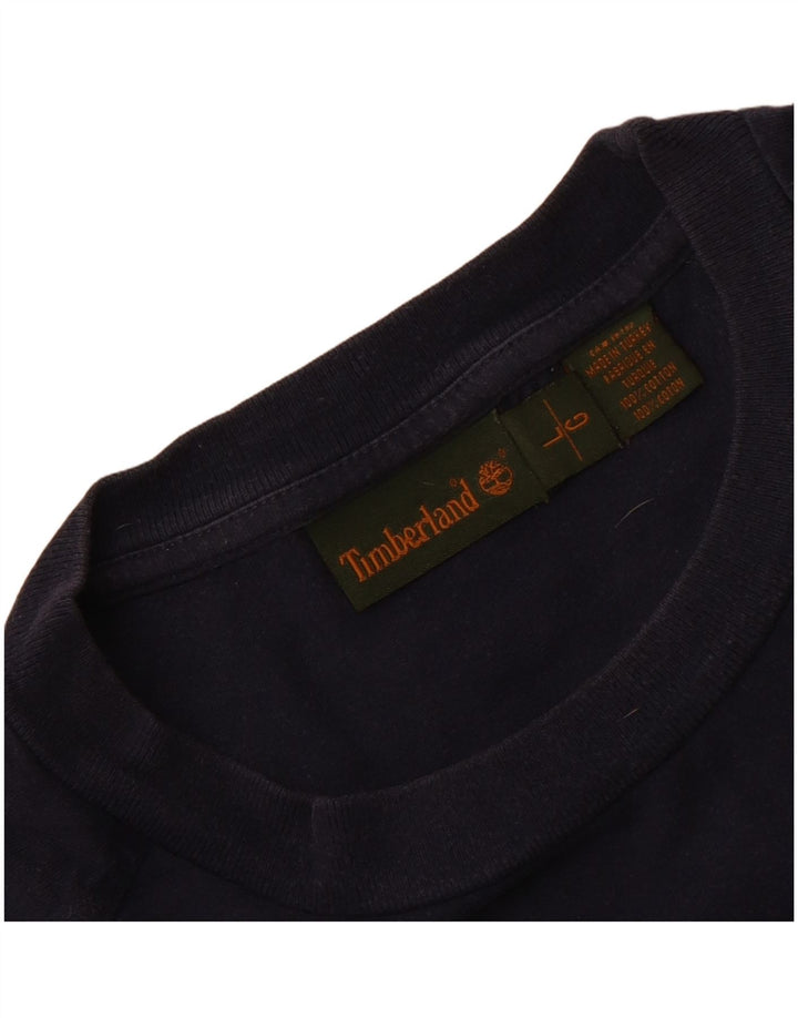 Camiseta masculina gráfica TIMBERLAND grande algodão azul marinho