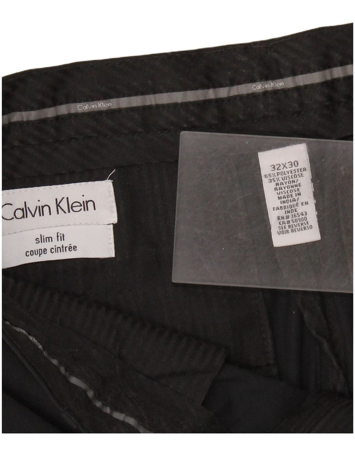 Calça masculina CALVIN KLEIN Slim Fit W32 L30 Poliéster Preto