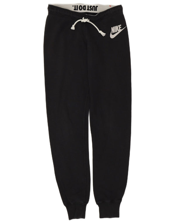 Calça de treino feminina Nike Joggers UK 10 pequeno algodão preto